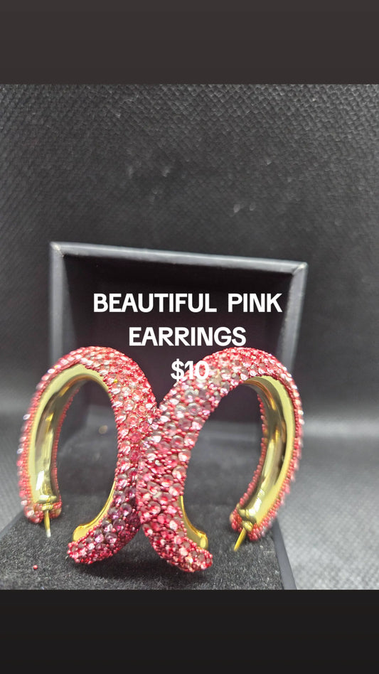 BEAUTIFUL PINK PASSION EARRINGS