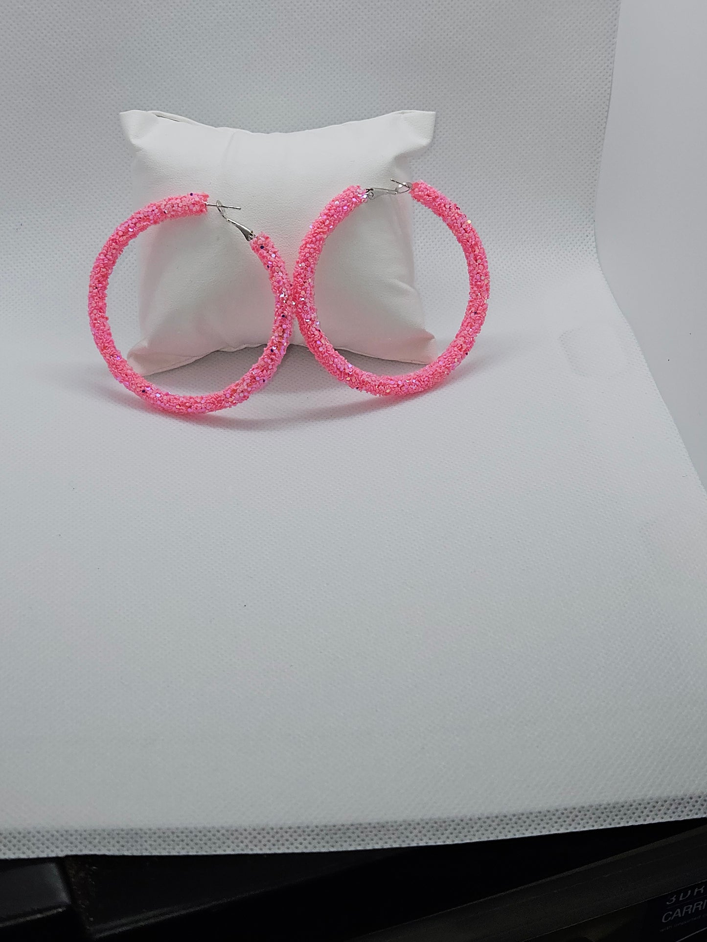 PRETTY PINK PASSION HOOP EARRINGS