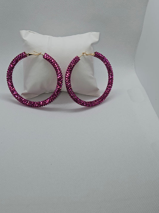 PURPLE PASSION HOOP EARRINGS